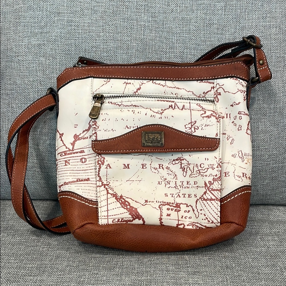 BOC Crossbody Bag with Map design